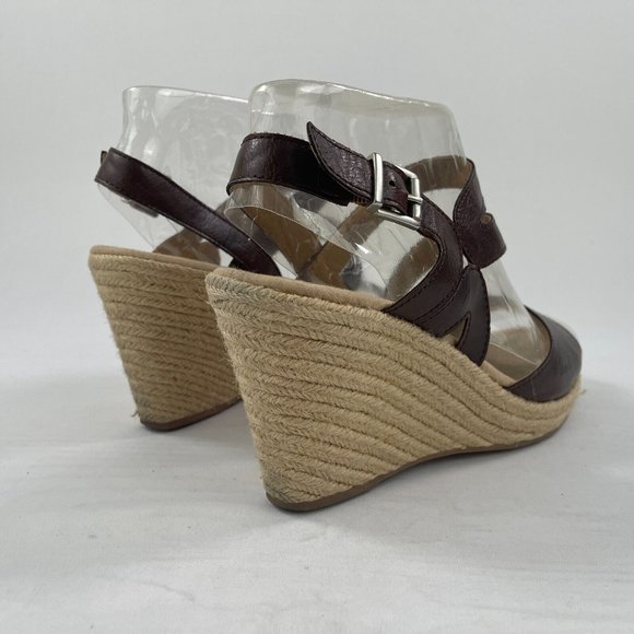 Born Concept B.O.C. Brown Cork Ankle Strap Wedge Comfort Sandals Women's Size 9M - Picture 5 of 12